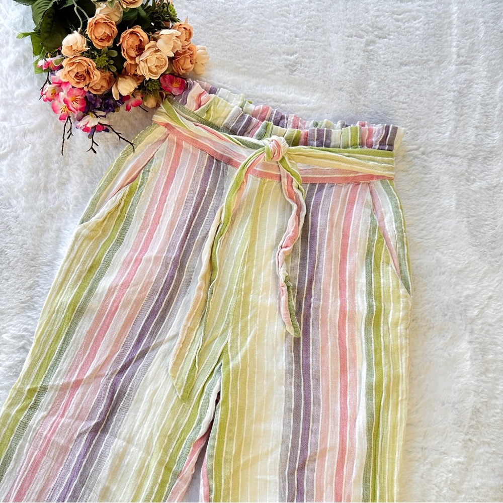 Majorelle Pastel Rainbow Paper Bag Waist Pants - Picture 3 of 7